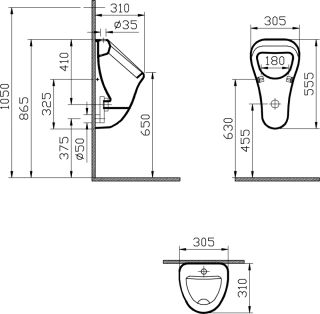 Писсуар VitrA Arkitekt 6202B003-0198